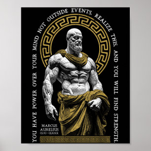 Stoic Philosophy Find Strength Marcus Aurelius Sto Poster