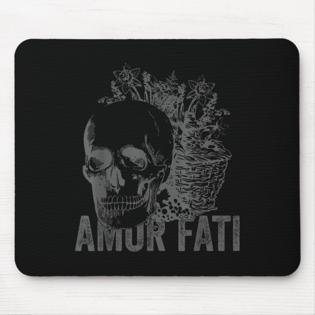 Stoic Philosophy Grey Hellenistic Stoicism Amor Fa Mouse Pad (Front)