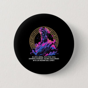 Stoic Philosophy Inspirational Epic Old Greek Stoi 6 Cm Round Badge