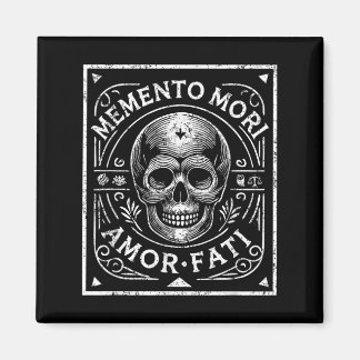 Stoic Philosophy Memento Mori Amor Fati Skull Stoi Magnet