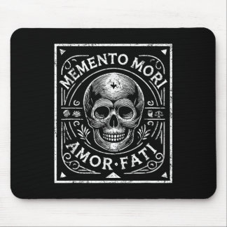 Stoic Philosophy Memento Mori Amor Fati Skull Stoi Mouse Pad
