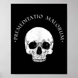 Stoic Philosophy Premeditatio Malorum Skull Stoici Poster