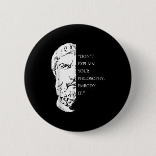 Stoic Philosophy Quote Design _ Epictetus Wisdom A 6 Cm Round Badge