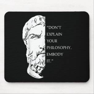 Stoic Philosophy Quote Design _ Epictetus Wisdom A Mouse Pad
