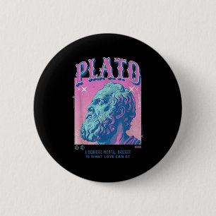 Stoic Plato Pastel Y2k Retro Aesthetic Stoicism Ph 6 Cm Round Badge