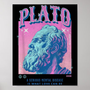 Stoic Plato Pastel Y2k Retro Aesthetic Stoicism Ph Poster