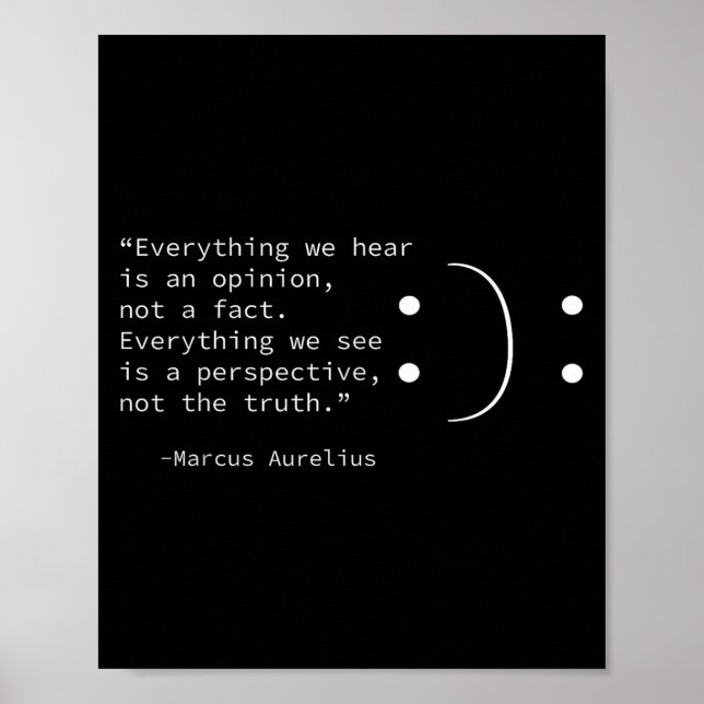Stoic Quote By Marcus Aurelius, Stoicism Philosoph Poster (Front)