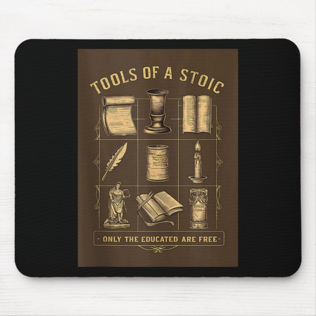 Stoic Stoicism Philosophy Quotes Virtue Wisdom Sel Mouse Pad (Front)