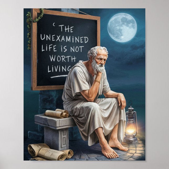 Stoicism Wall Art, Motivational Quote Poster (Front)