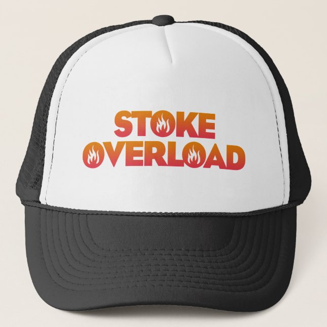 Stoke Overload Flames Trucker Hat (Front)