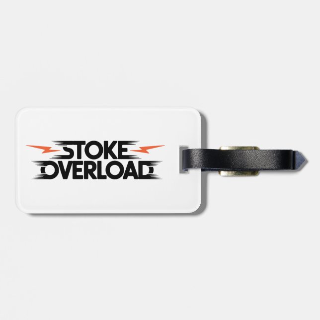 Stoke Overload Lightning Luggage Tag (Back Horizontal)