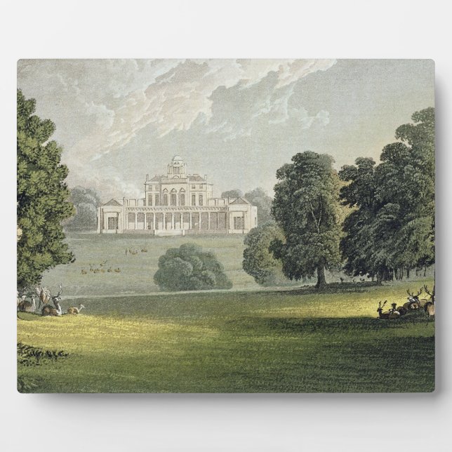 Stoke Park, from Ackermann's 'Repository of Arts', Plaque (Front)