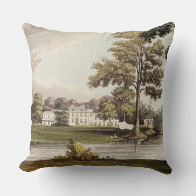 Stoke Place, from Ackermann's 'Repository of Arts' Cushion (Front)