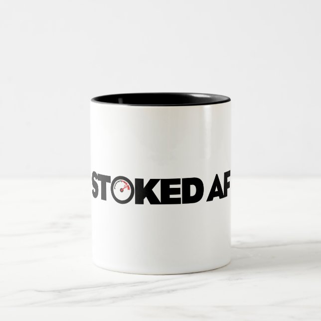 Stoked AF Two-Tone Coffee Mug (Center)