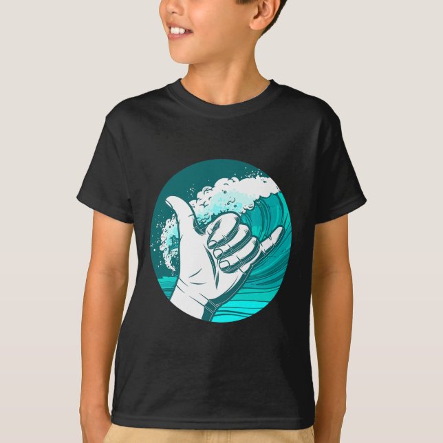 Stoked Hand Surfing  T-Shirt (Front)