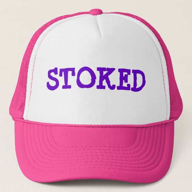 "STOKED" Hat Pink/Purple (Front)