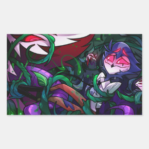 Stolas Halloween Slasher   Helluva Boss    Rectangular Sticker