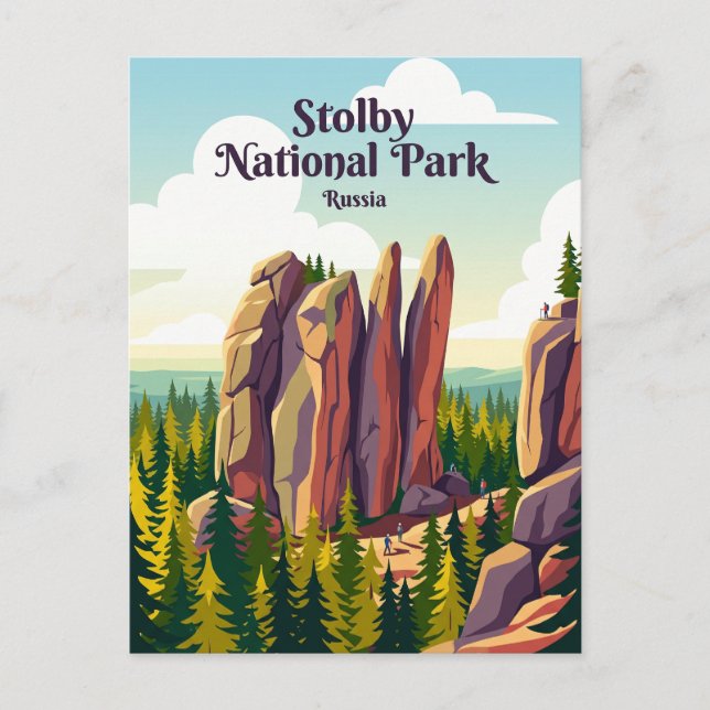 Stolby National Park Russia Postcard (Front)