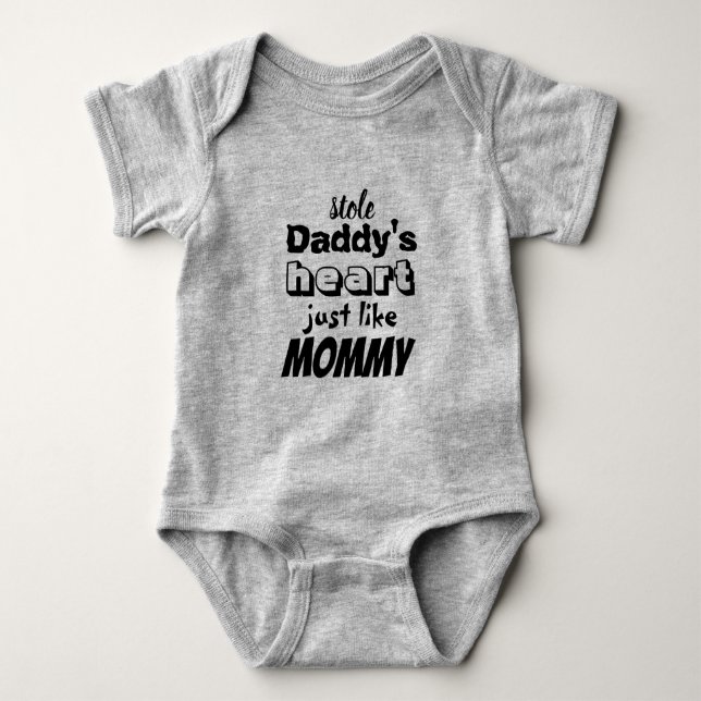 Stole Daddy's Heart...... Baby Bodysuit (Front)
