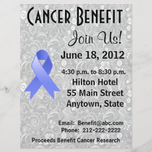 Stomach Cancer Awareness Benefit Grey Floral Flyer