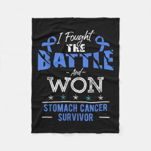 Stomach Cancer Awareness Cancer Survivor Fighter Fleece Blanket