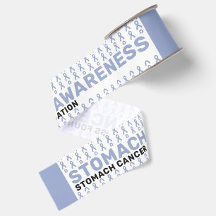 Stomach Cancer Awareness Pattern Ribbon Grosgrain Ribbon