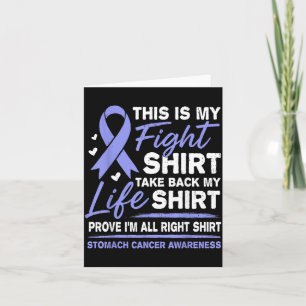 Stomach Cancer Awareness Ribbon Periwinkle Blue Card