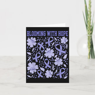 Stomach Cancer Boho Flower Bloom With Hope Periwin Card