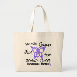 Stomach Cancer Celtic Butterfly 3 Large Tote Bag
