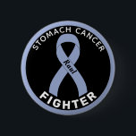 Stomach Cancer Fighter Ribbon Black Button<br><div class="desc">Stomach Cancer Fighter Ribbon Black Button for awareness and support for people fighting stomach cancer.</div>