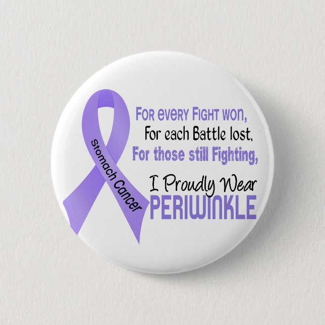 Stomach Cancer I Proudly Wear Periwinkle 1 6 Cm Round Badge (Front)