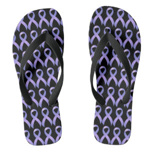 Stomach Cancer Periwinkle Ribbon Jandals