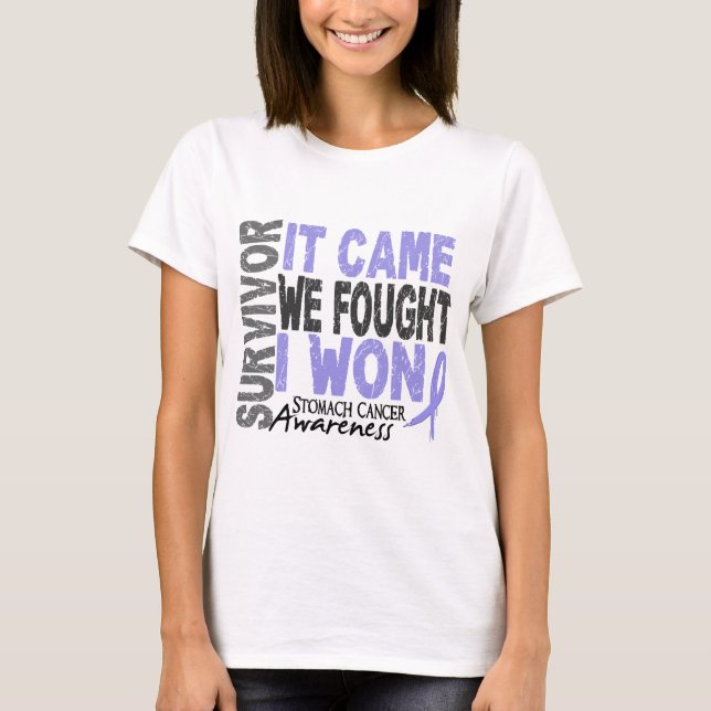 Stomach Cancer Survivor It Came We Fought I Won T-Shirt (Front)