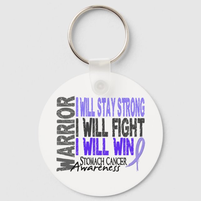 Stomach Cancer Warrior Key Ring (Front)