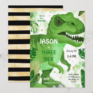 STOMP CHOMP Its Dinosaur Birthday Invitation