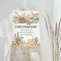 Stomp Chomp Rawr Boy Dinosaur 1st Birthday Party