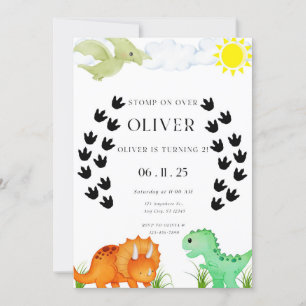 Stomp on Over Birthday Party Invitation