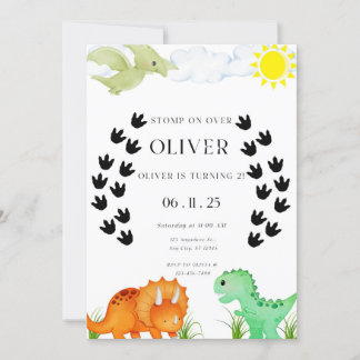 Stomp on Over Birthday Party Invitation