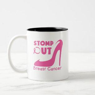 Stomp Out Breast Cancer Two-Tone Coffee Mug