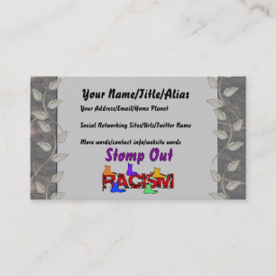 Stomp Out Racism Business Card
