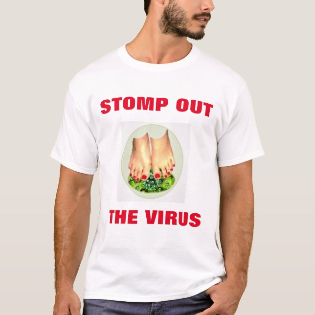 STOMP OUT THE VIRUS SAVE THE UK MEN'S SHIRT (Front)