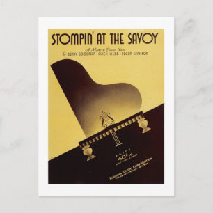 Stompin' At the Savoy Vintage Songbook Cover Postcard