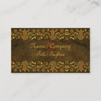 Stone and Gold Elegance Business Card