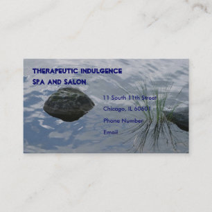 Stone and water grass in lake Business Card