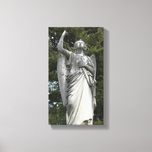 Stone Angel Black and White Canvas Print
