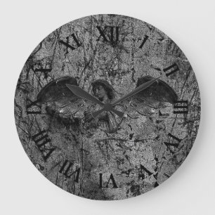 Stone Angel Large Clock