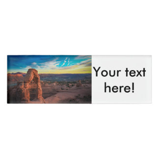 Stone arch name tag