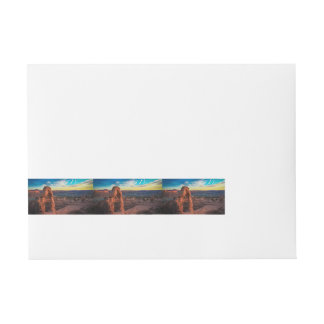 Stone arch wraparound address label