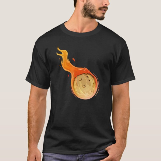 Stone Asteroid Belt Meteorite Flying Space Rock As T-Shirt (Front)