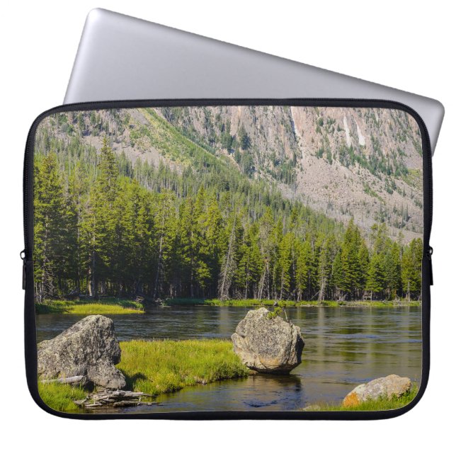 Stone At Madison River Laptop Sleeve (Front)